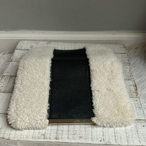 Kate spade heritage make it mine shearling stripe flap